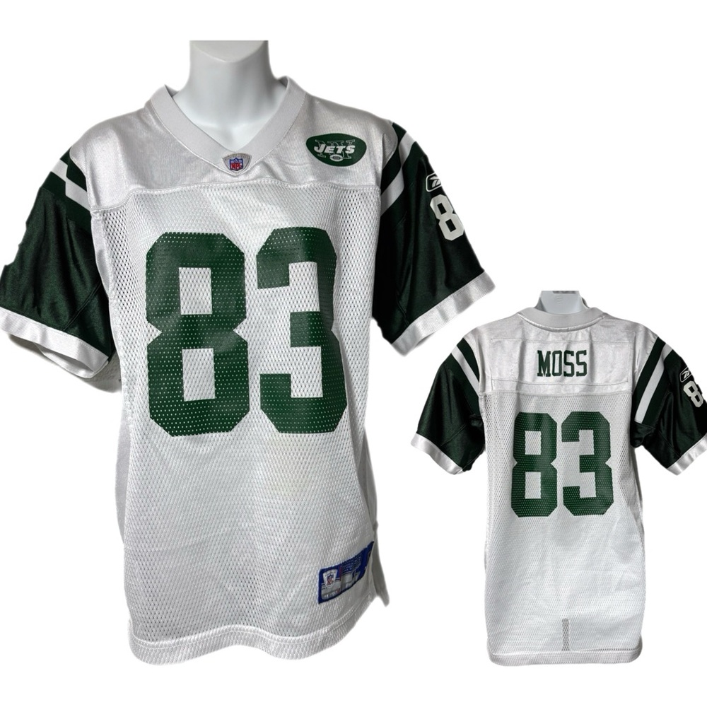 NY New York Jets Reebok White Santana Moss #83 Football Jersey Youth Large